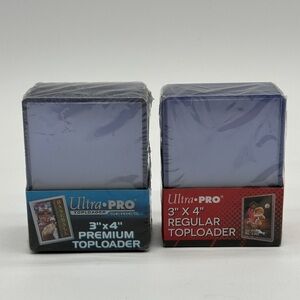ultra pro 3x4” regular top loaders, 2 X 25 packs, sealed!